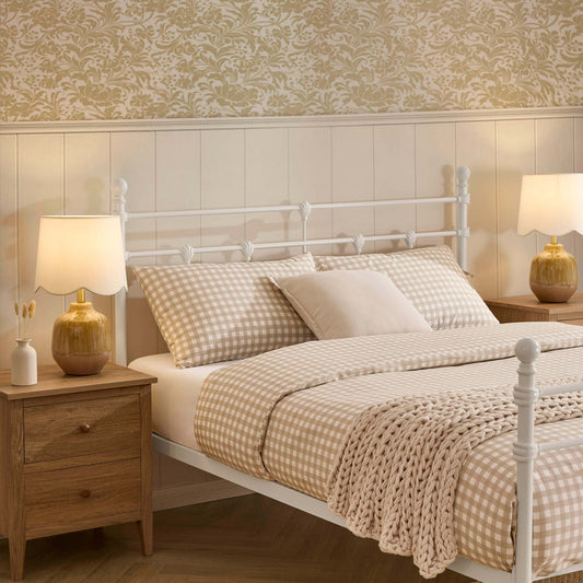 Dorset Metal Bed Frame - White - DUSK