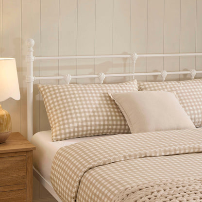 Dorset Metal Bed Frame - White - DUSK