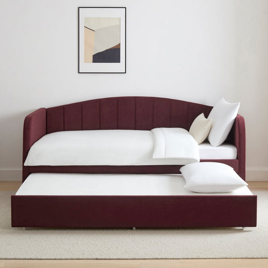 Dover Fabric Day Bed - Berry - DUSK