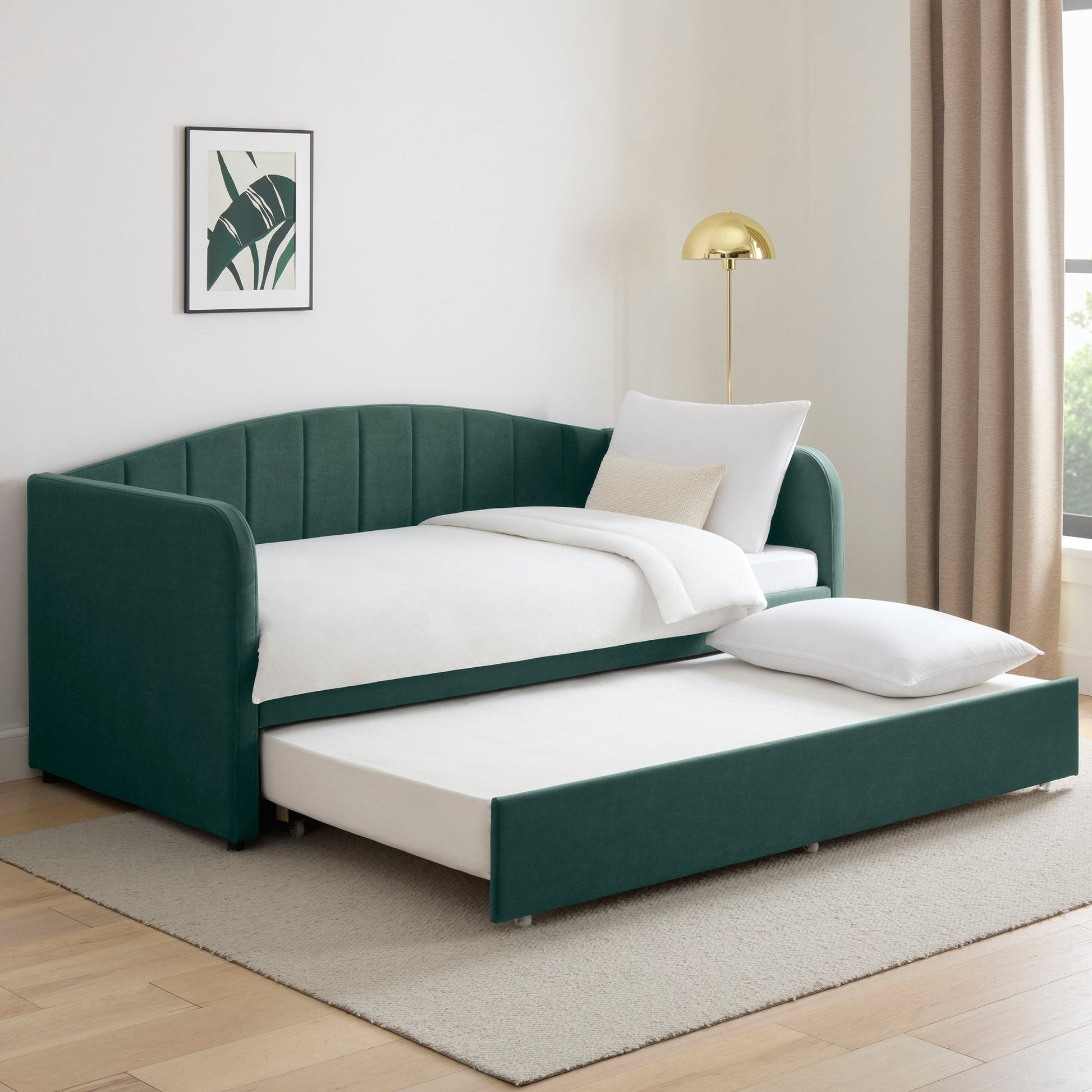 Dover Fabric Day Bed - Green - DUSK