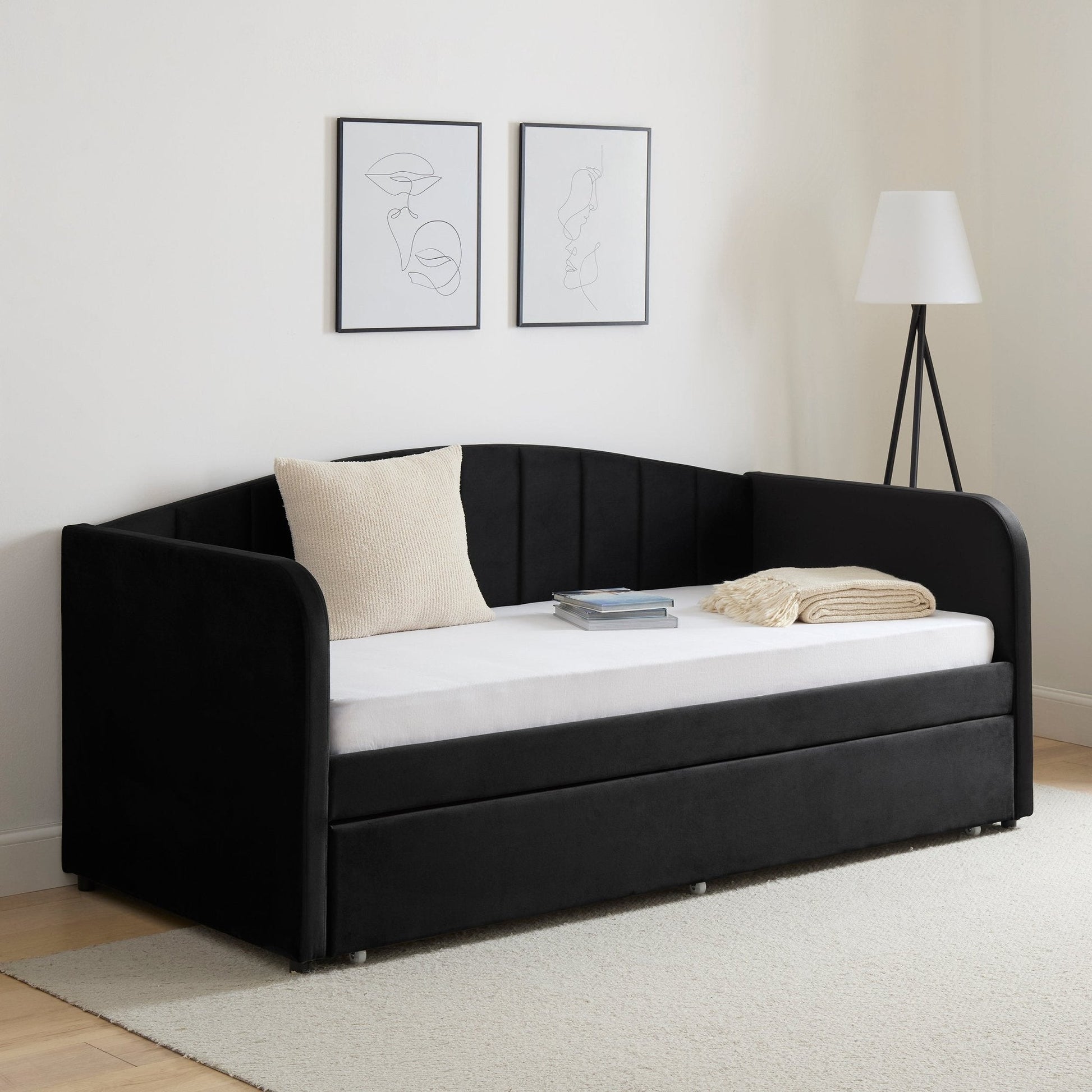 Dover Fabric Day Bed - Ink - DUSK