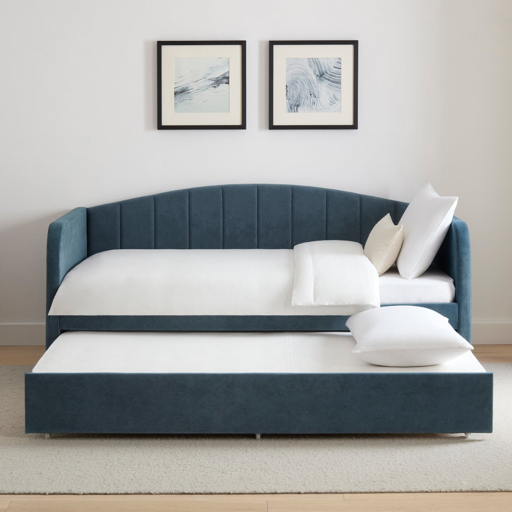 Dover Fabric Day Bed - Mid Blue - DUSK