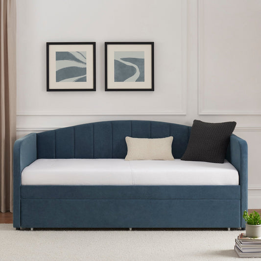 Dover Fabric Day Bed - Mid Blue - DUSK