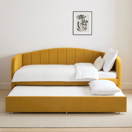 Dover Fabric Day Bed - Mustard - DUSK