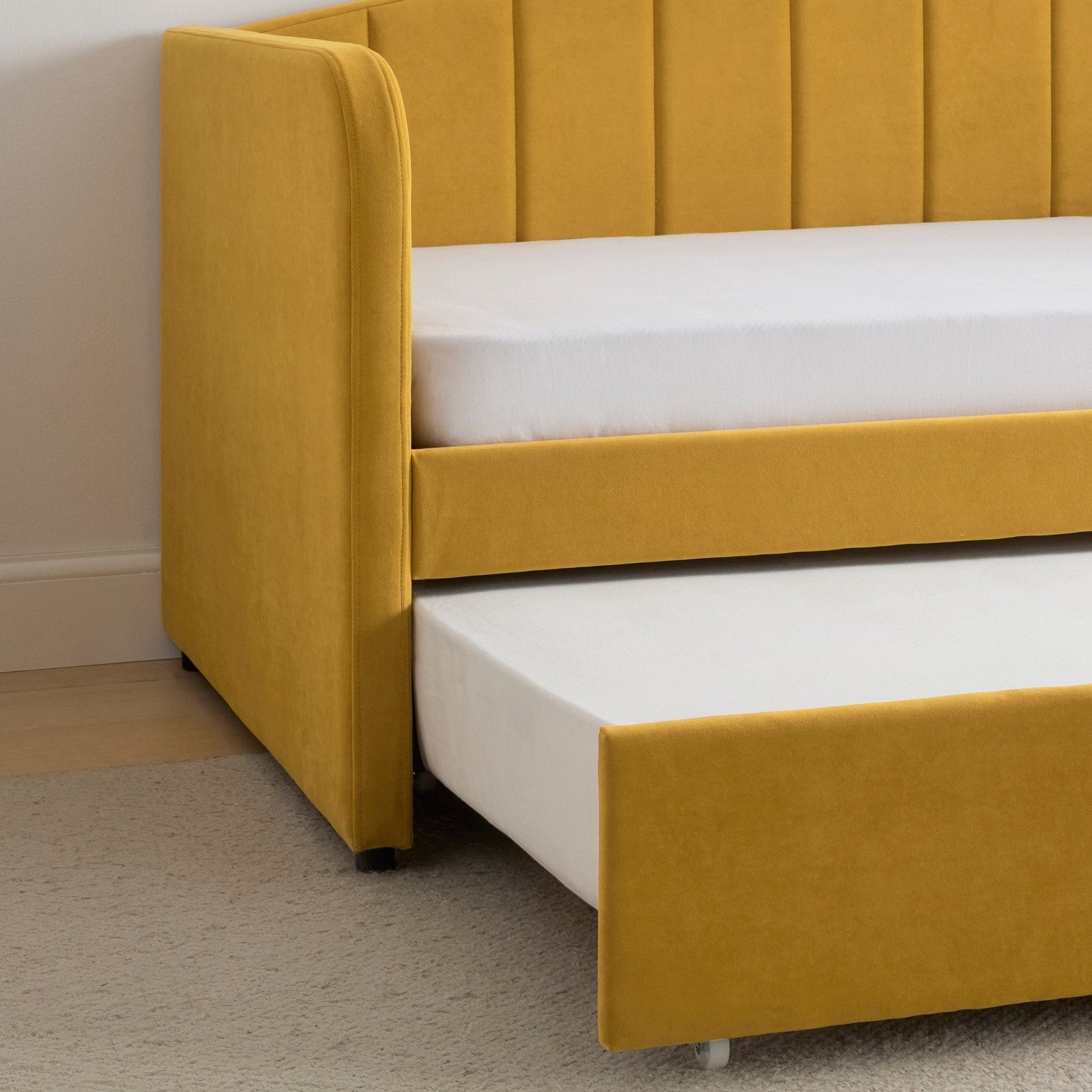 Dover Fabric Day Bed - Mustard - DUSK