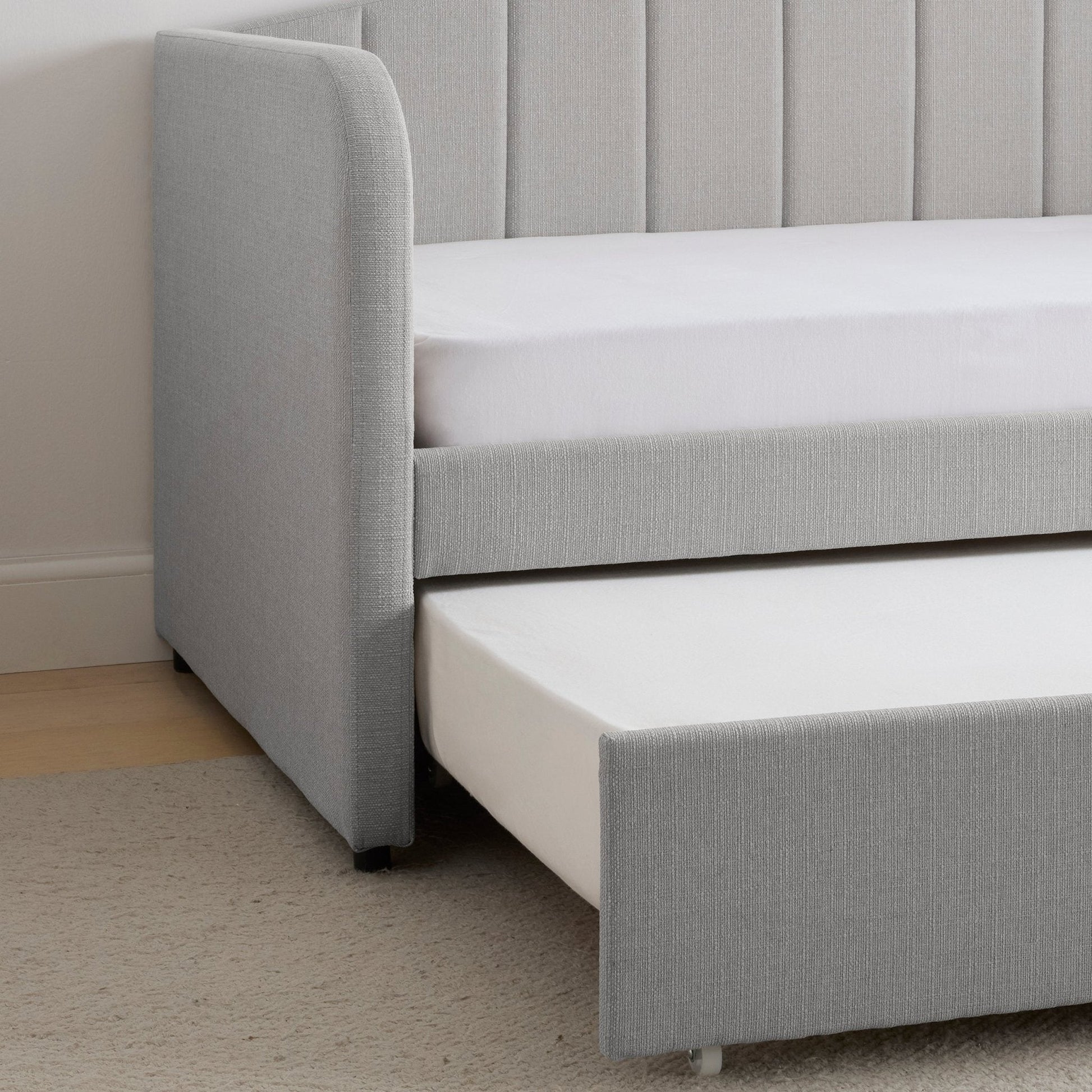 Dover Fabric Day Bed - Stone Grey - DUSK