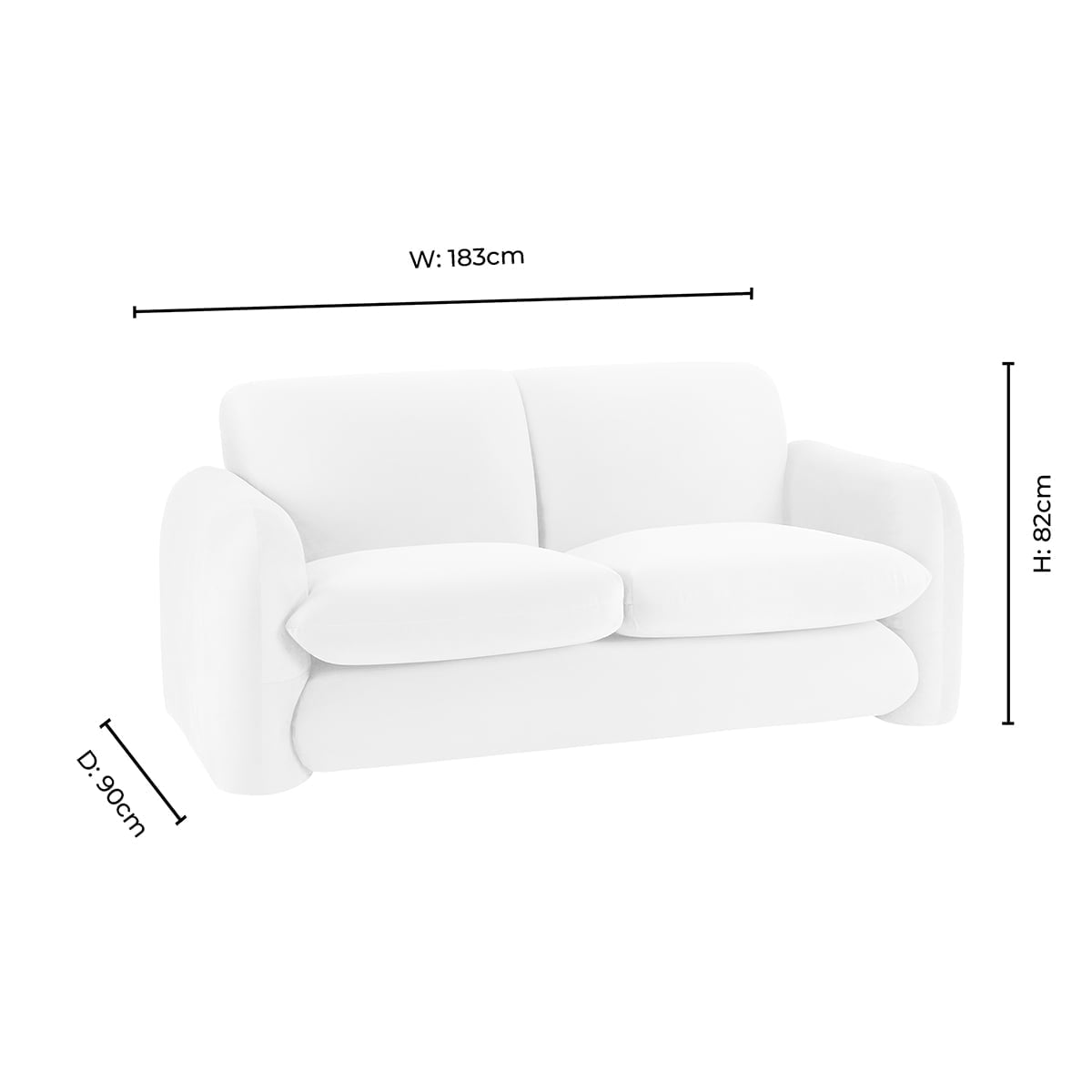 Dublin 2 Seater Sofa- Muted Gold - DUSK