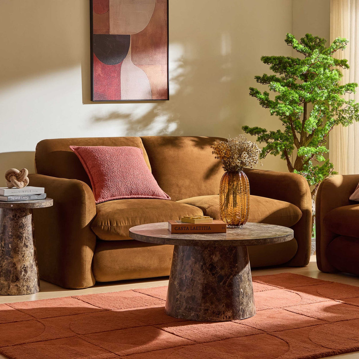 Dublin 2 Seater Sofa - Muted Gold - DUSK