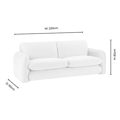 Dublin 3 Seater Sofa - Muted Gold - DUSK