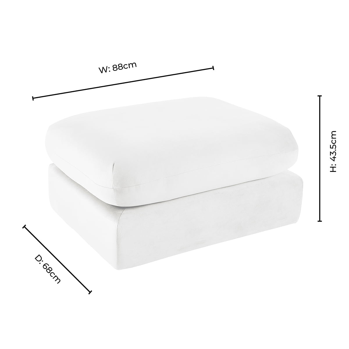 Dublin Pouffe - Popcorn Teddy - DUSK