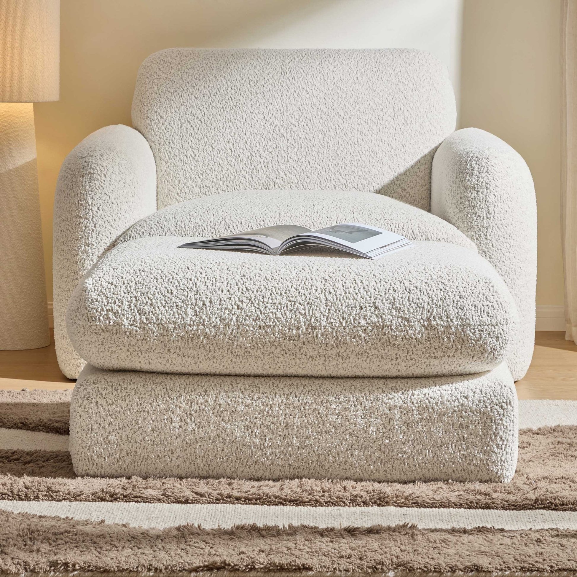 Dublin Pouffe - Popcorn Teddy - DUSK