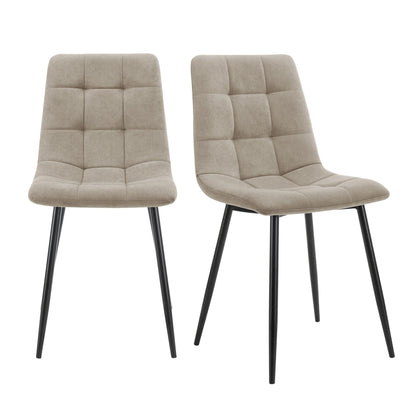 Eden Set of 2 Dining Chairs - Stone - DUSK