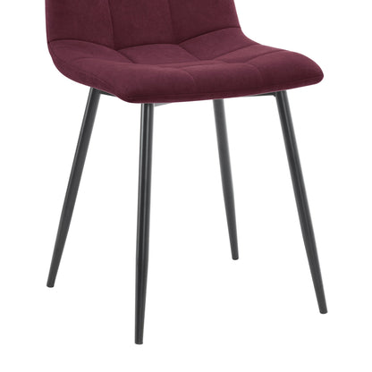 Eden Set Of 2 Dining Chairs - Velvet - Berry - DUSK