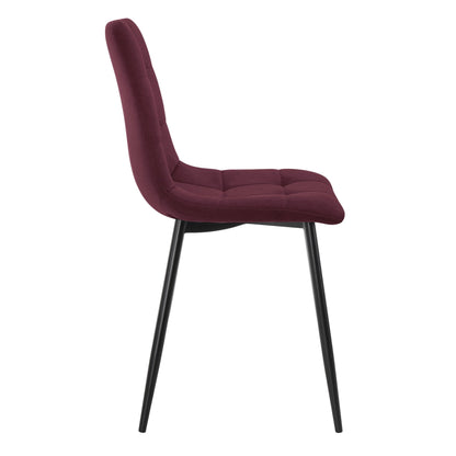 Eden Set Of 2 Dining Chairs - Velvet - Berry - DUSK