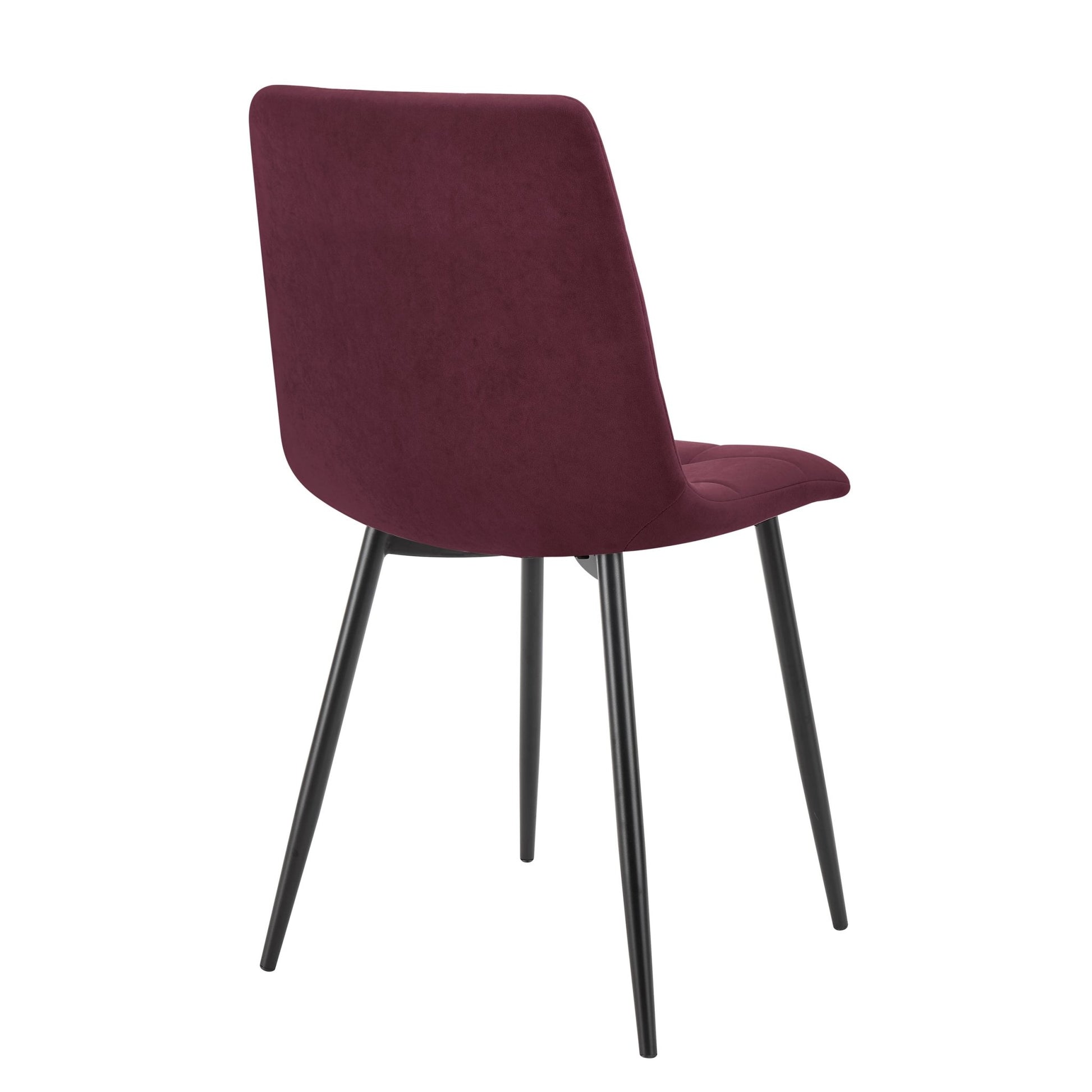 Eden Set Of 2 Dining Chairs - Velvet - Berry - DUSK