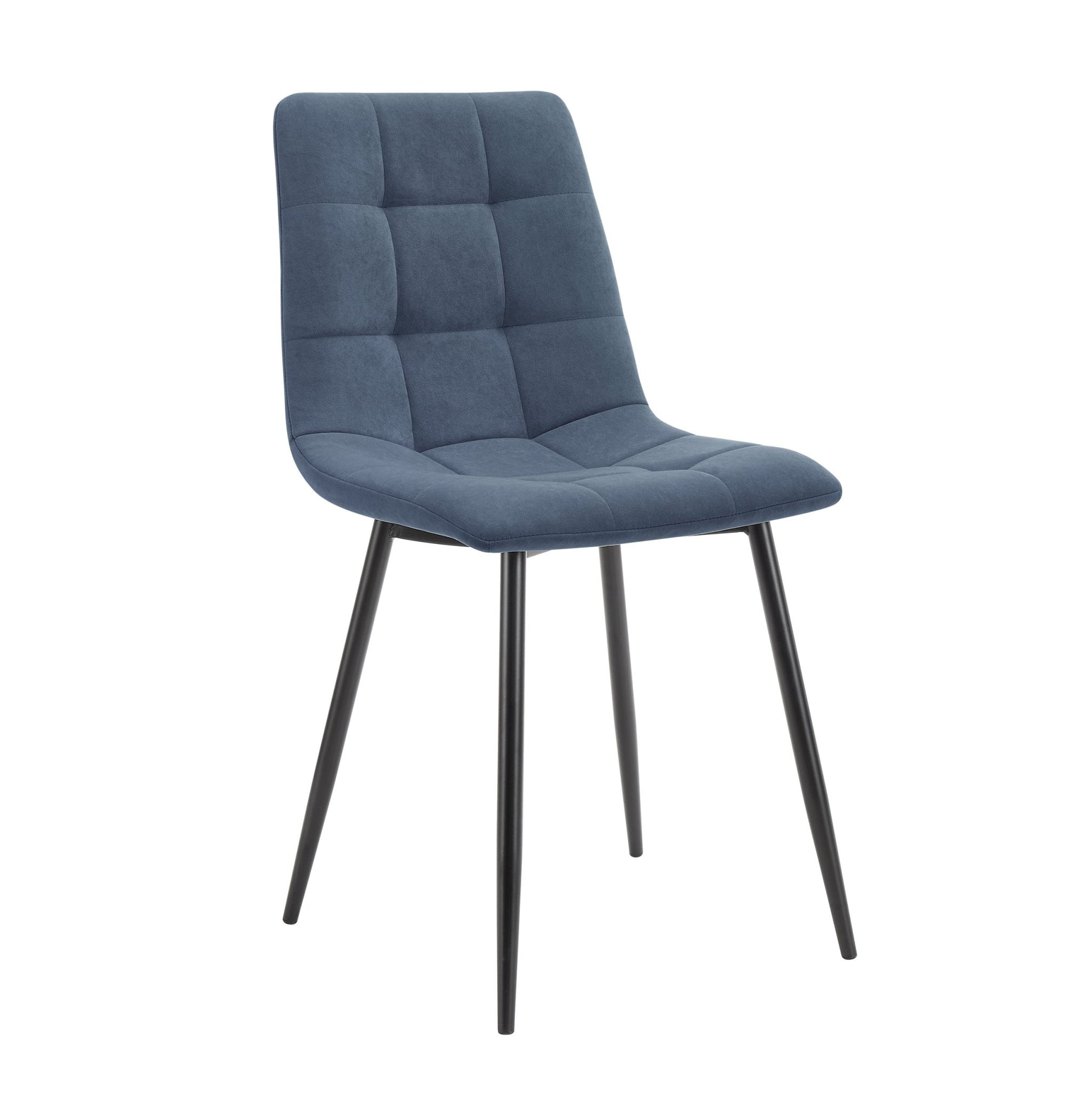 Eden Set Of 2 Dining Chairs - Velvet - Blue - DUSK