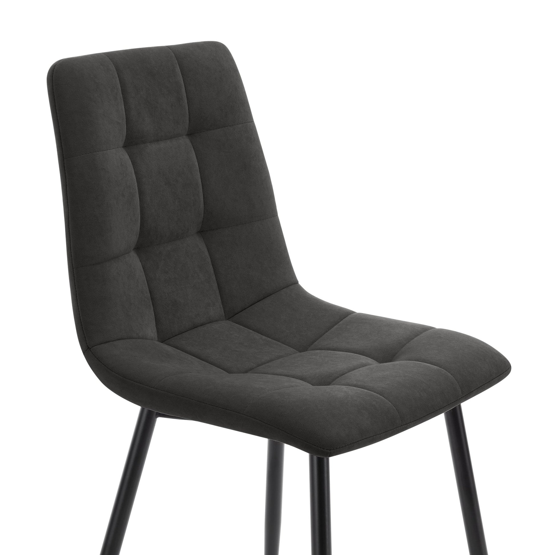 Eden Set Of 2 Dining Chairs - Velvet - Charcoal - DUSK