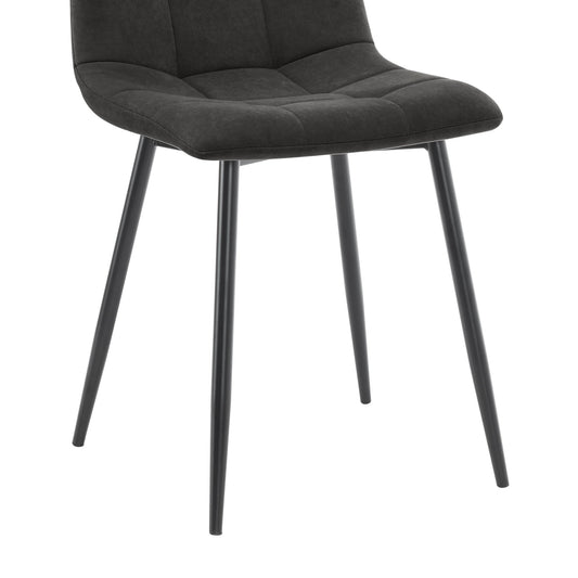 Eden Set Of 2 Dining Chairs - Velvet - Charcoal - DUSK