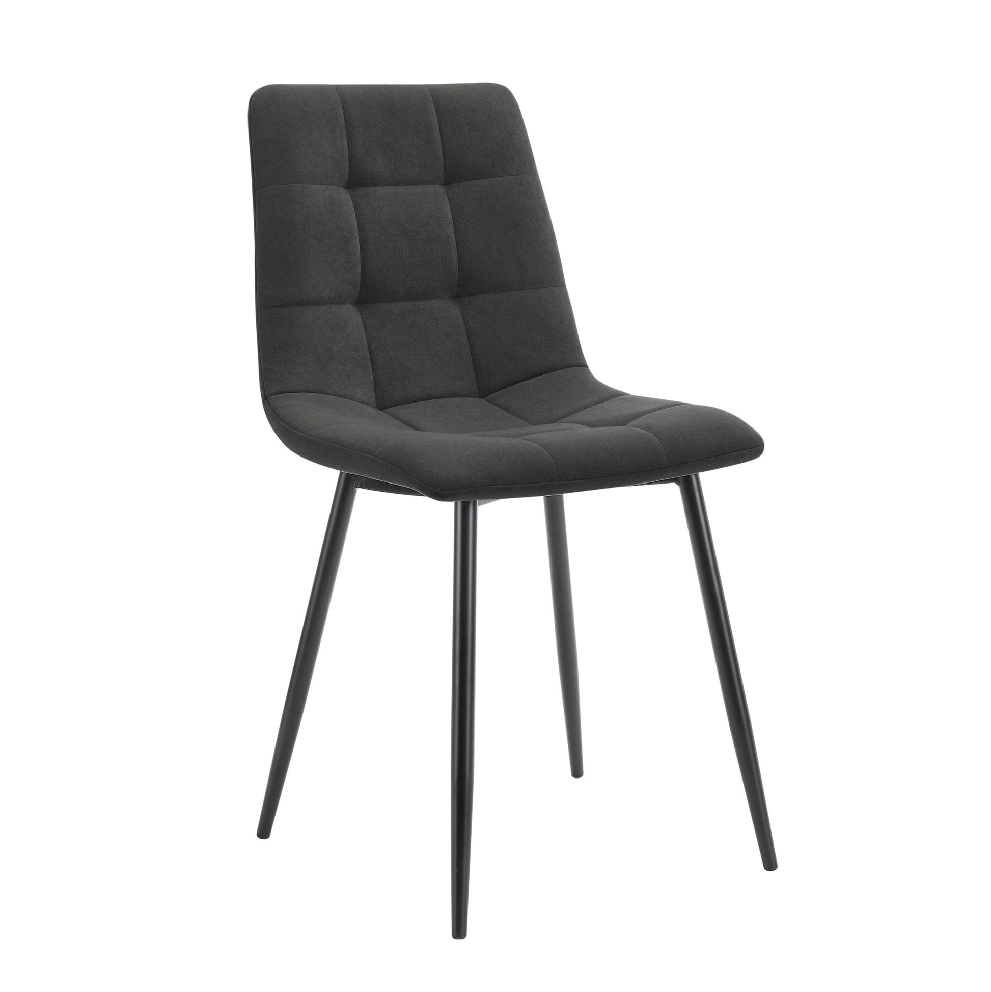 Eden Set Of 2 Dining Chairs - Velvet - Charcoal - DUSK