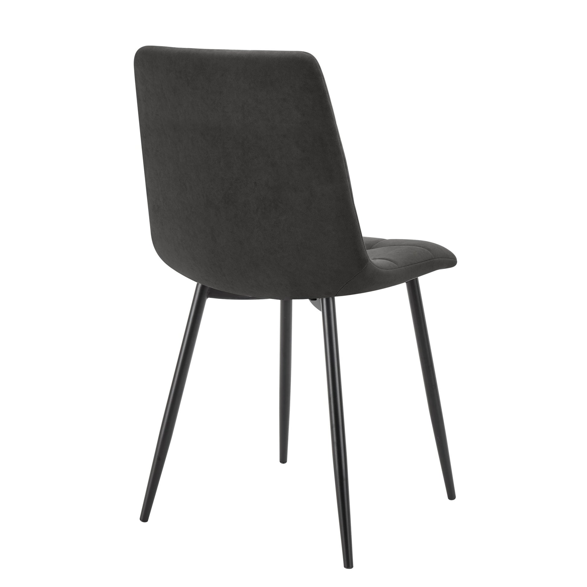 Eden Set Of 2 Dining Chairs - Velvet - Charcoal - DUSK