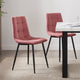 Eden Set Of 2 Dining Chairs - Velvet - Pink - DUSK