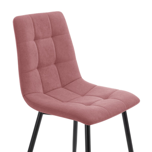 Eden Set Of 2 Dining Chairs - Velvet - Pink - DUSK