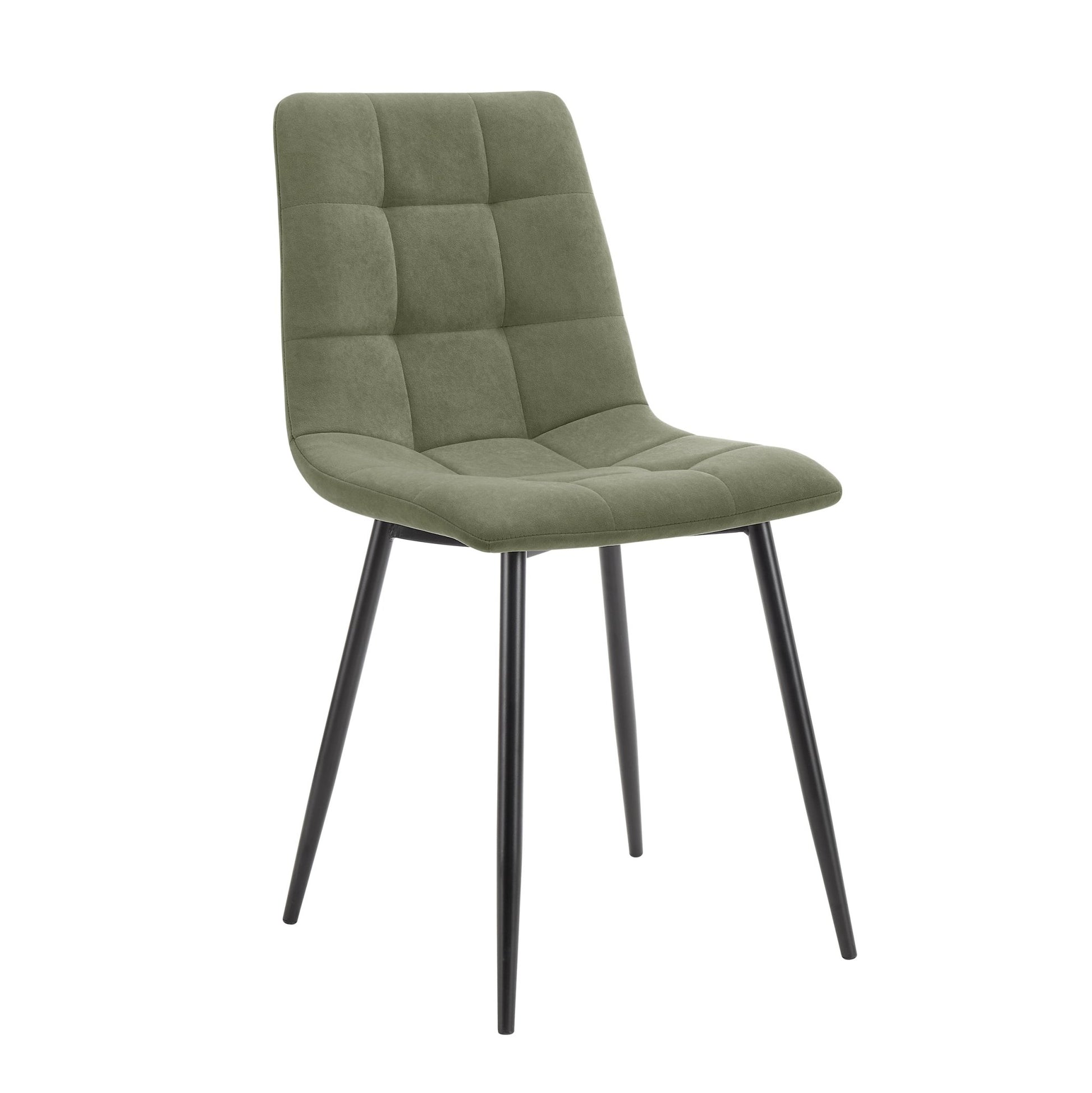 Eden Set Of 2 Dining Chairs - Velvet - Sage Green - DUSK