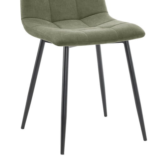 Eden Set Of 2 Dining Chairs - Velvet - Sage Green - DUSK