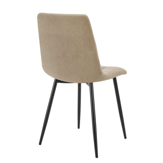 Eden Set Of 2 Dining Chairs - Velvet - Sand - DUSK