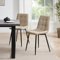 Eden Set Of 2 Dining Chairs - Velvet - Sand - DUSK