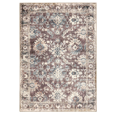 Elara Traditional Floral Rug - Brown - DUSK
