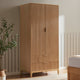 Elena 2 Door Wardrobe - Light Wood - DUSK