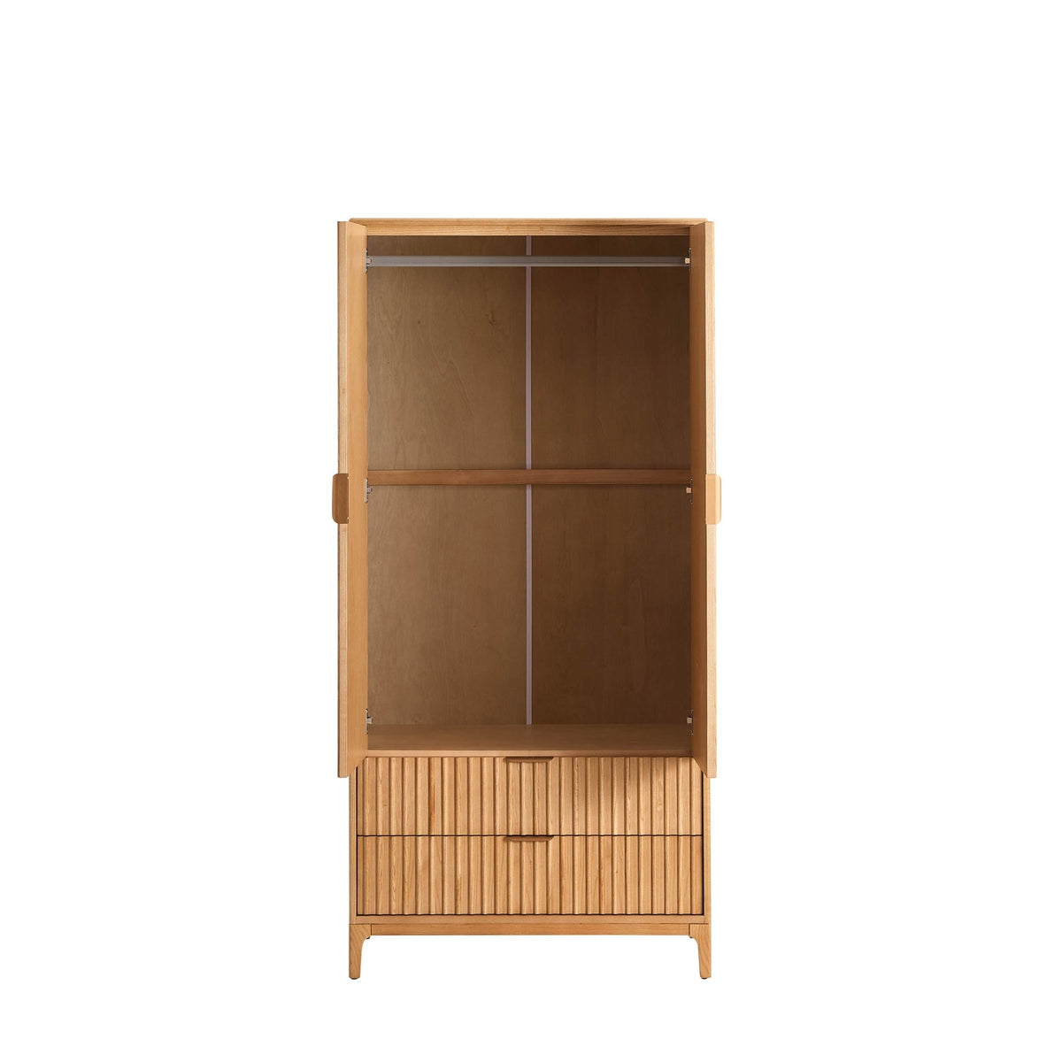 Elena 2 Door Wardrobe - Light Wood - DUSK