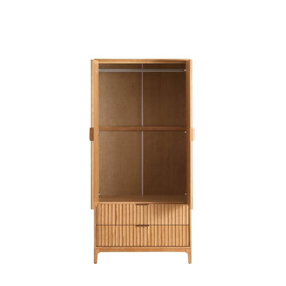 Elena 2 Door Wardrobe - Light Wood - DUSK
