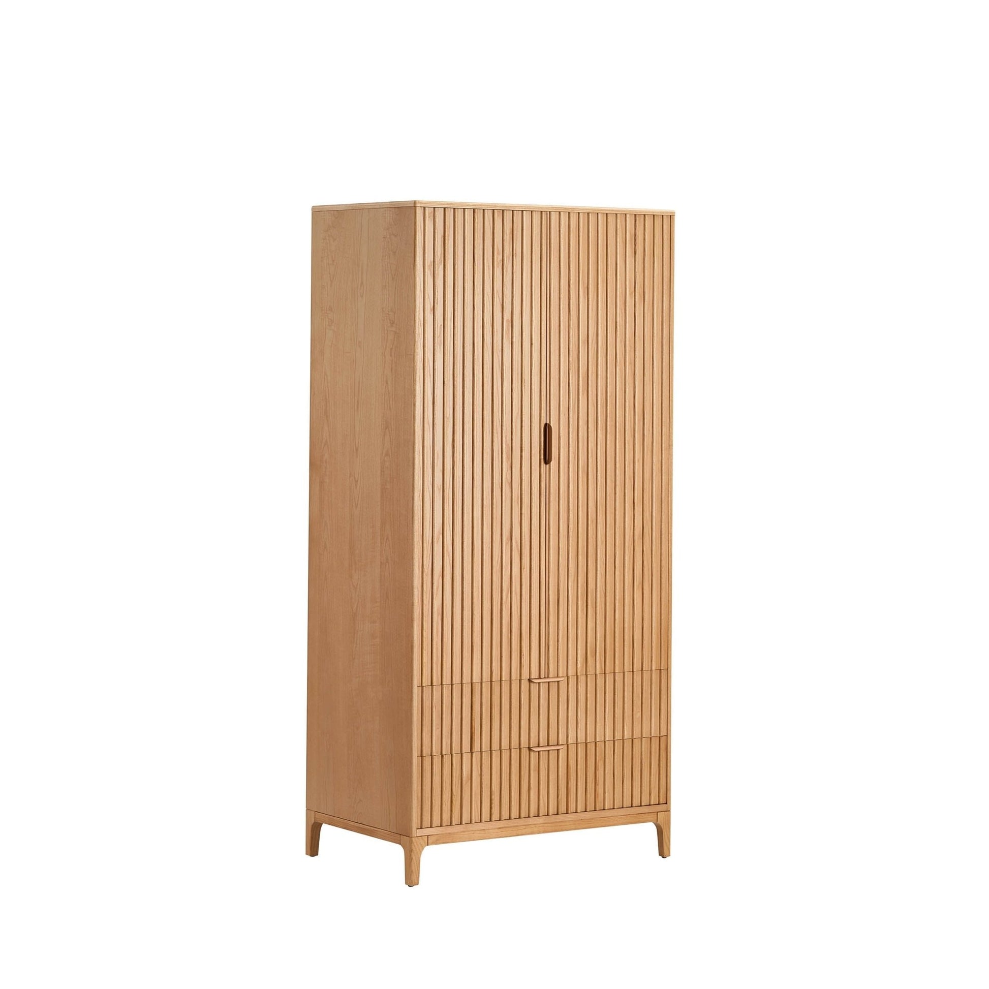 Elena 2 Door Wardrobe - Light Wood - DUSK