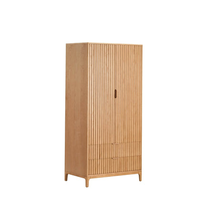 Elena 2 Door Wardrobe - Light Wood - DUSK