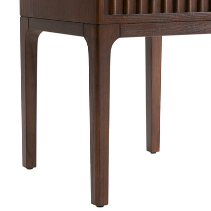 Elena Ash 1 Drawer Nightstand - Walnut - DUSK