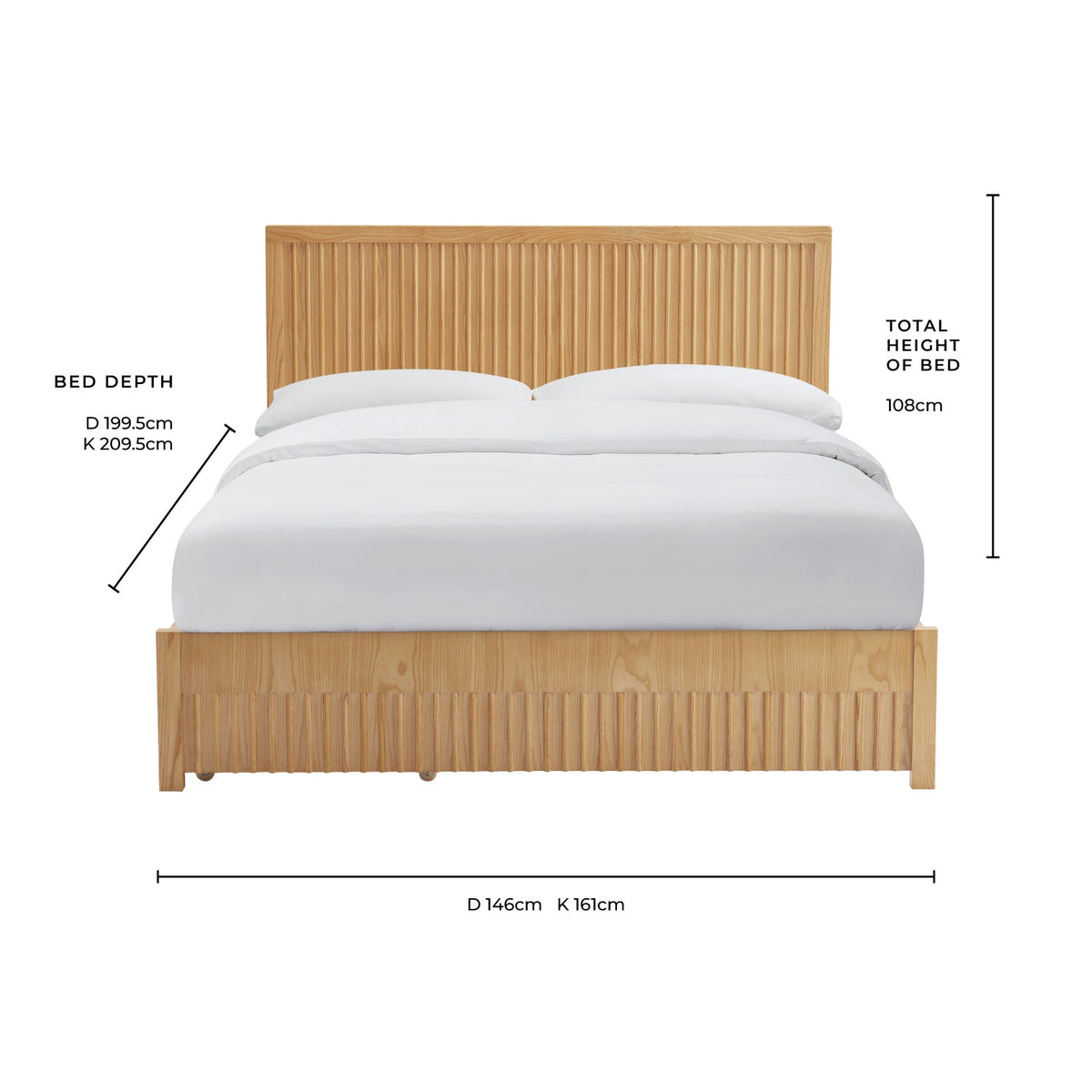 Elena Divan Bed - Wood - DUSK