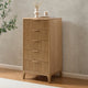 Elena Wood Veneer 5 Drawer Chest - Light Wood - DUSK