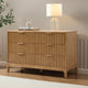 Elena Wood Veneer 6 Drawer Chest - Light Wood - DUSK