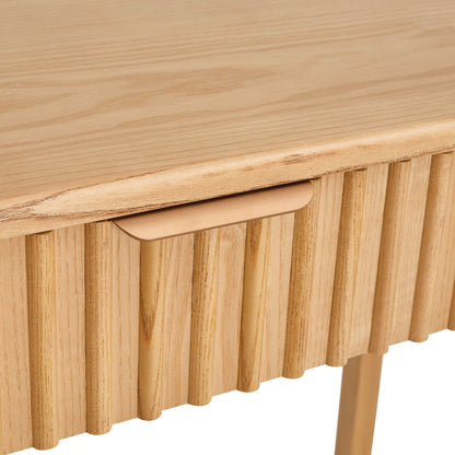 Elena Wood Veneer Desk - Light Wood - DUSK