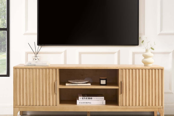 Elena Wood Veneer TV Unit - Light Wood - DUSK