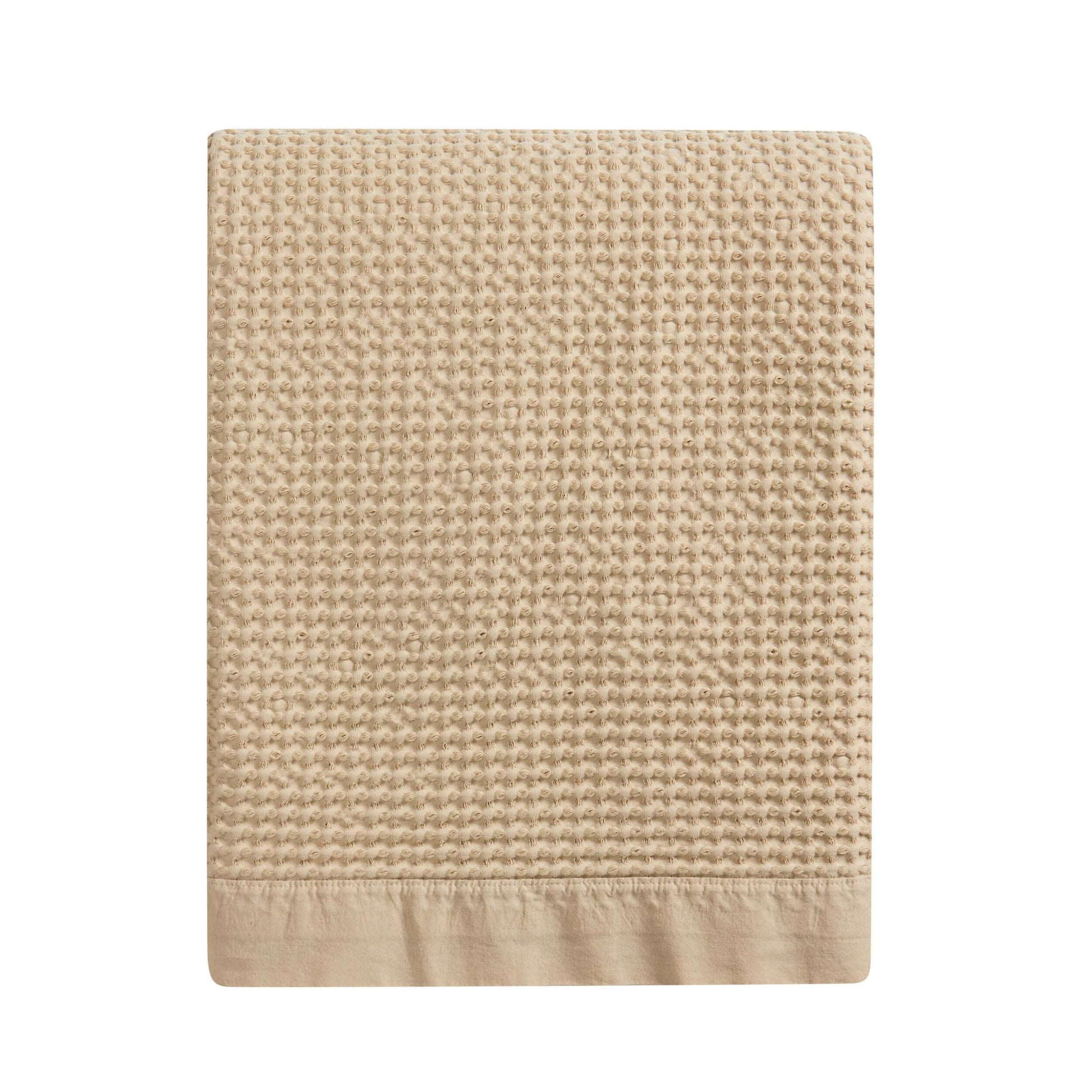 Eleni Cotton Waffle Stonewash Bedspread - Natural - DUSK