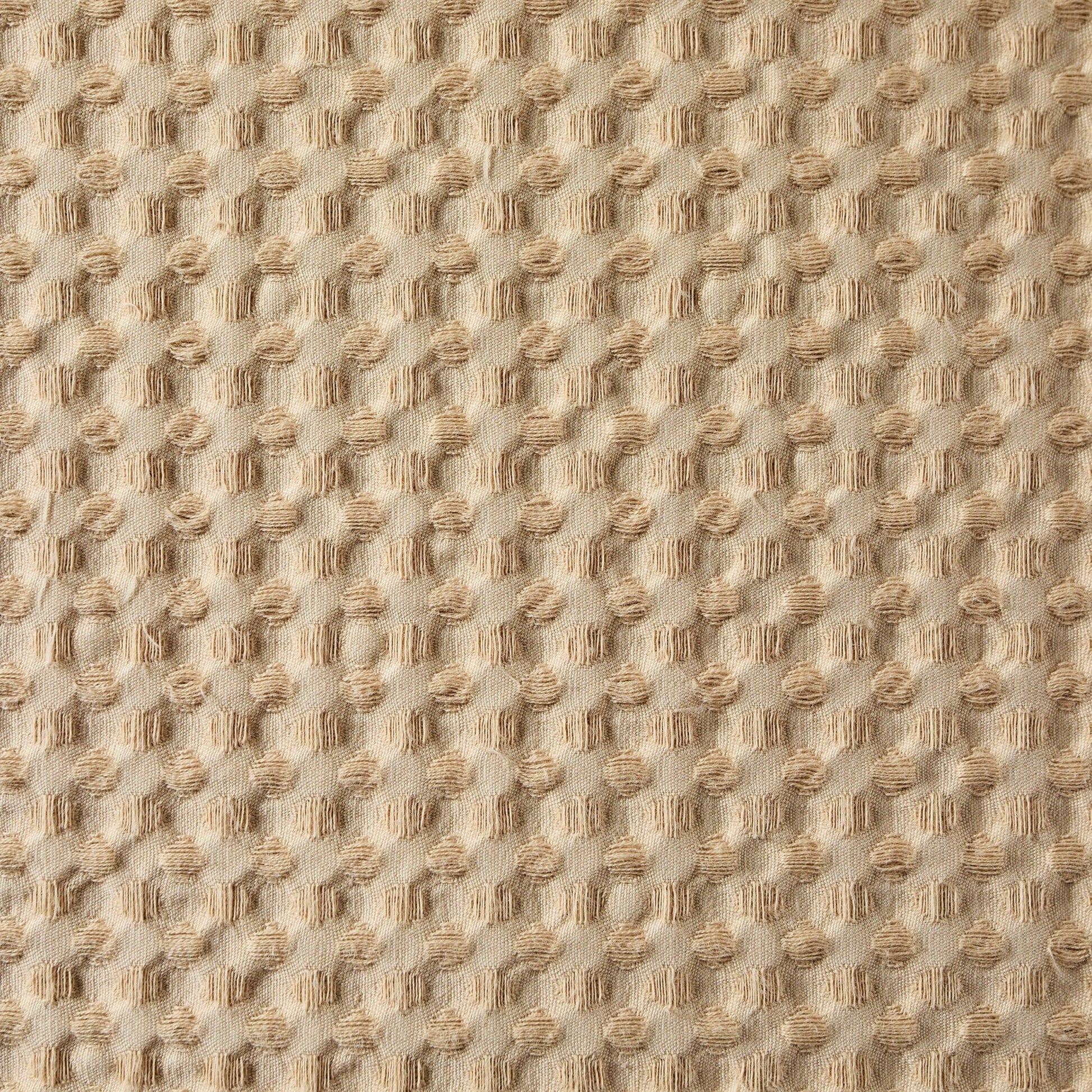 Eleni Cotton Waffle Stonewash Cushion Cover - Natural - DUSK
