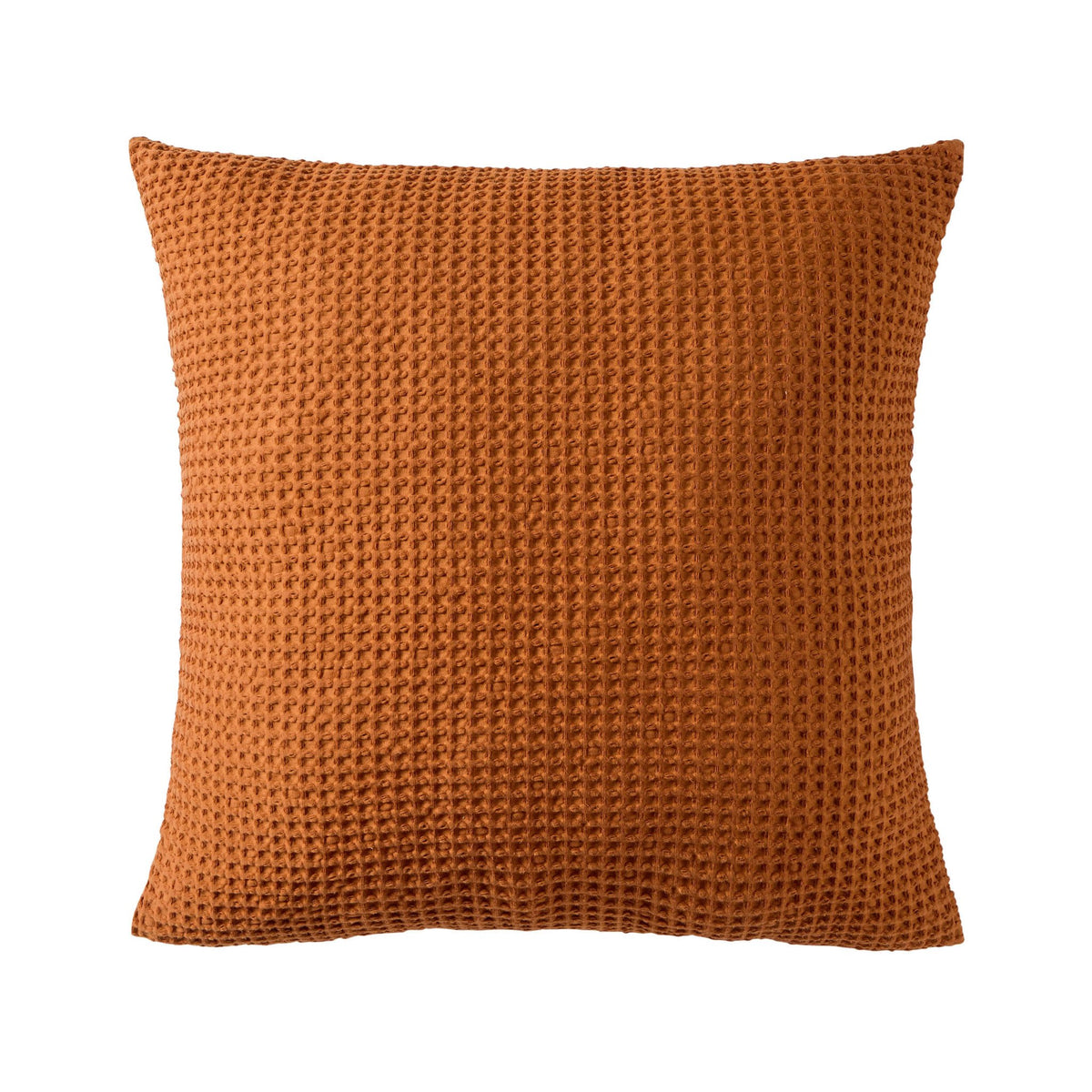Eleni Cotton Waffle Stonewash Cushion Cover - Orange - DUSK