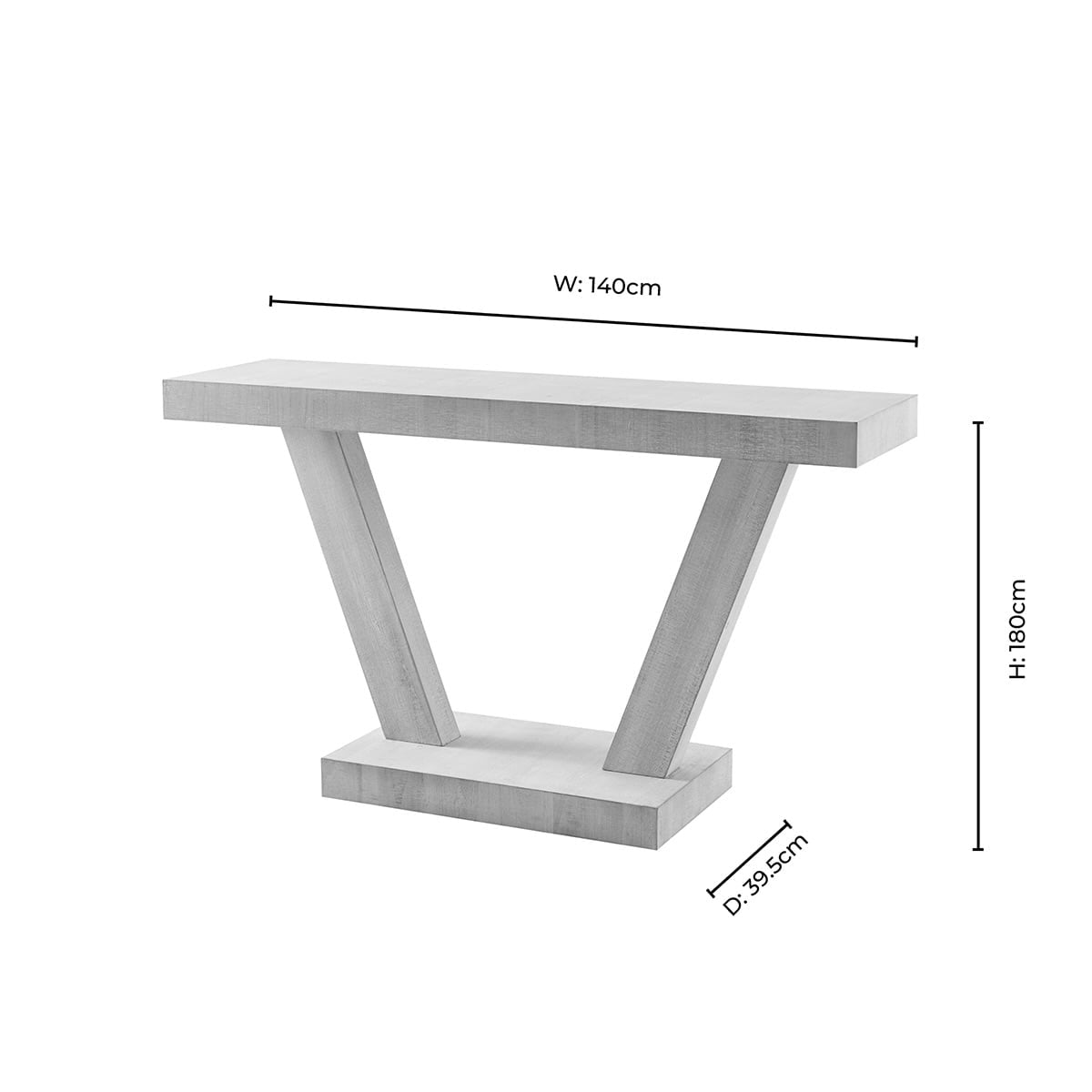 Elina Console Table - Washed Wood - DUSK