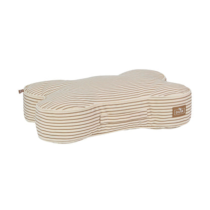 Elio Bone Shaped Striped Pillow Bed - Natural - DUSK