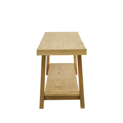 Eliza Wooden Shelf Bench - Light Wood - DUSK