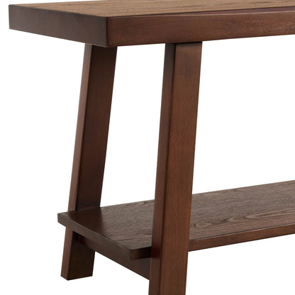 Eliza Wooden Shelf Bench - Walnut - DUSK