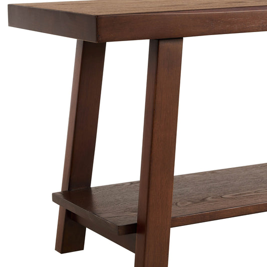 Eliza Wooden Shelf Bench - Walnut - DUSK